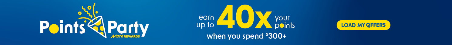Earn up to 40x your points when you spend $300 or more! Load your My Offers today.