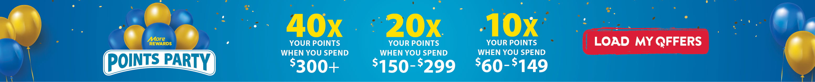 Join us for the biggest points events of the year. Get up to 40x your points!