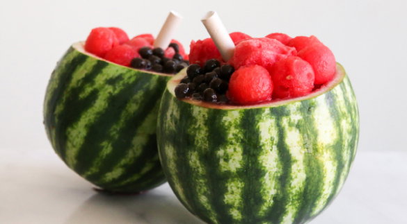 watermelon slush with pearls
