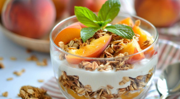 peach yogurt parfait