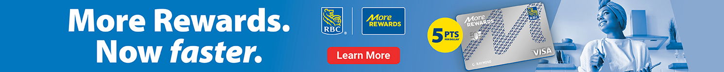 RBC Visa Cart: Earn More Rewards points everywhere you shop.