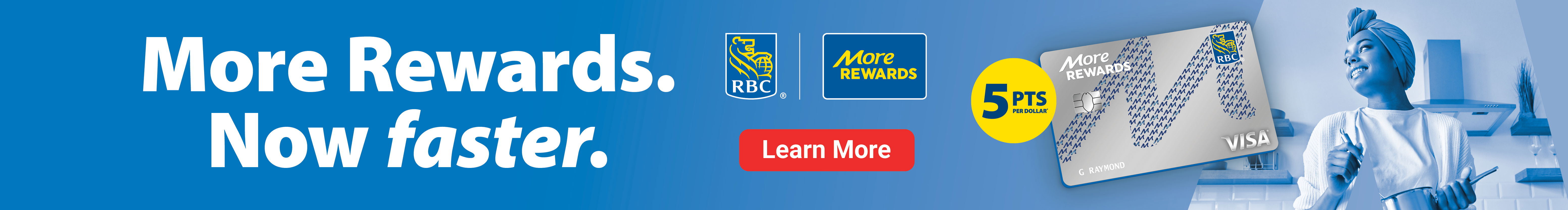 RBC Visa Cart: Earn More Rewards points everywhere you shop.