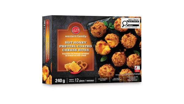 Hot Honey Pretzel Coated Cheese Bites