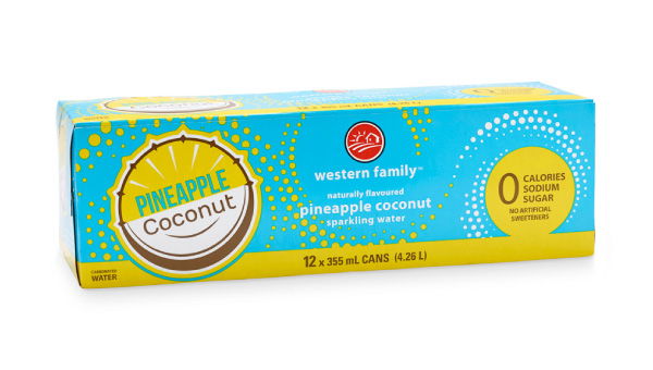 Western Family - Sparkling Water Pineapple Coconut