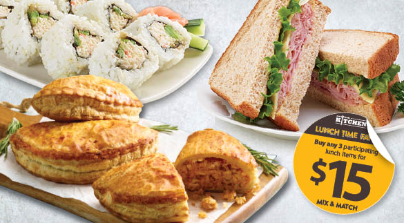 3 lunch items for $15