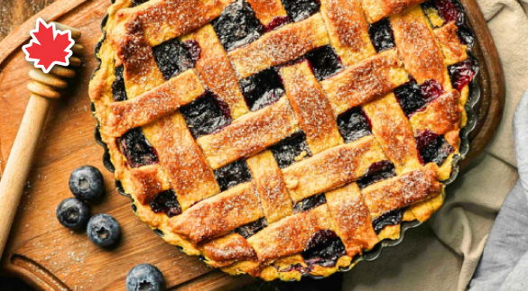 Canadian blueberry pie