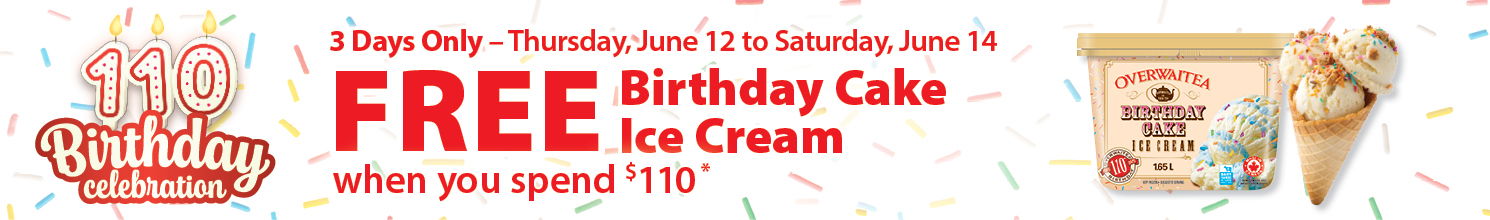 110th birthday CAKE OFFERS