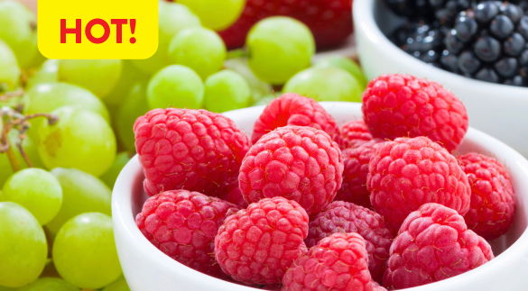 This Week's Hot Offers - Raspberries & green grapes Deals