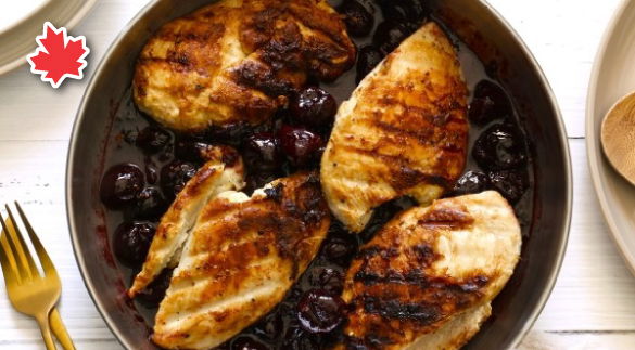 Grilled Chicken Recipe with Cherry Sauce