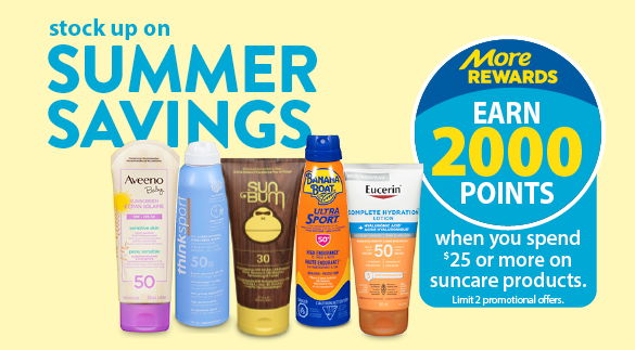 Earn Points on Suncare