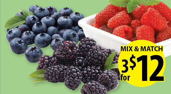Berries 3 packages for just $12