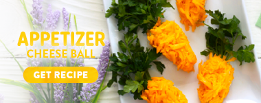 Mini Carrot-Shaped Cheese Ball Appetizer
