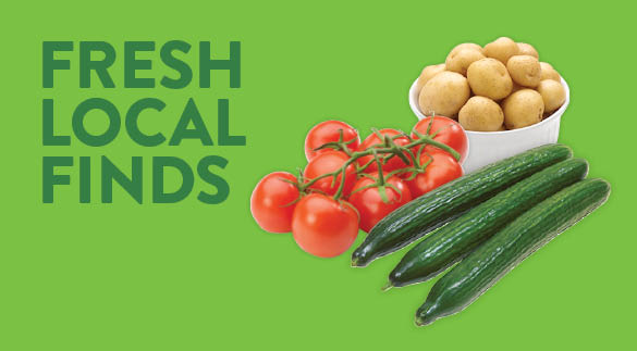 Fresh Produce Local - Cucumbers, Little potatoes, Vine tomatoes