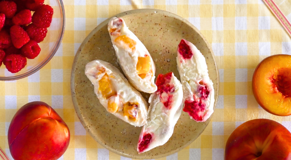 Nectarines and raspberries mochi recipe