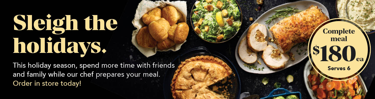 Urban Fare Holiday Meal. Order in store today!